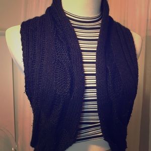 Black sweater vest